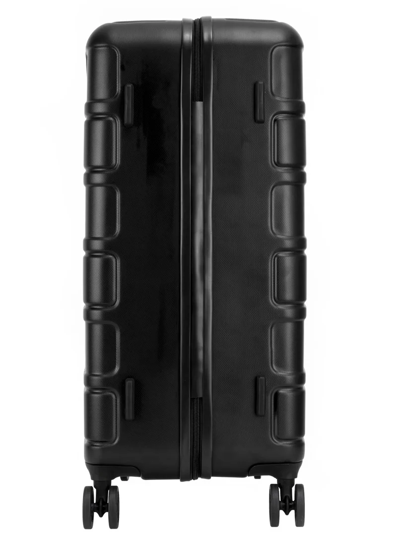 AMERICAN TOURISTER Bricklane Suitcase, 4 Spinner Wheels, Hard Top, Polycarbonate, Jet Black|Lightweight|Scratch & Impact Resistance|TSA Lock|Inner Mesh Zippered Pocket - 3 Years International Warranty